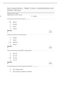 NUTRI 100 Week 3 Quiz: Carbohydrates and Protein/ NUTRI100 Week 3 Test Questions and Answers.