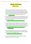  NR 601 Final Exam (Version-2, 100 Q & A) / NR601 Final Exam (NEWEST, 2021): Chamberlain College Of Nursing (Verified Answers, Already Graded A)