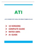 ATI COMMUNITY HEALTH PROCTORED EXAM PACKAGE 2024-2025