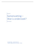 Samenvatting- Wat is onderzoek? - Nel Verhoeven -  zesde druk