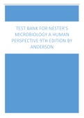 Complete Test Bank for Nesters Microbiology a Human Perspective 9th Edition Denise Anderson Sarah Salm Deborah Allen 