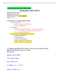 BIO CHEMIST 3053. Biochemistry-Gift-2-Spring-2019. Possible Questions: BLUE Possible Answers: From Previous GIFT: Yellow Highlight Notes: GREEN