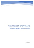 Samenvatting mens en organisatie