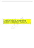 Fundamentals of Nursing 10th Edition Potter Perry Test Bank