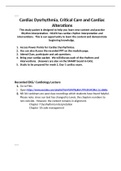 NR 341 - Cardiac Dysrhythmia, Critical Care and Cardiac Alterations. Study Guide.