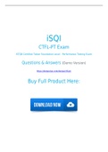 iSQI CTFL-PT Exam Dumps (2021) PDF Questions With Success Guarantee