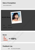 AMELIA SUNG 100% SCORE FEEDBACK LOG ,ACTIVE LABOR.