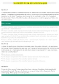 MATH 225N WEEK 2(STATISTICS) QUIZ:LATEST 2021 | CHAMBERLAIN COLLEGE OF NURSING