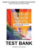 MEDICAL SURGICAL NURSING 9TH EDITION IGNATAVICIUS TEST BANK