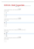 SCIN 131 Week 7 Lesson Quiz, Latest 2021 / SCIN131 Week 7 Lesson Quiz, Latest 2021: American Military University