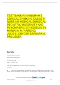 Test Bank Winningham s Critical Thinking Cases in Nursing Medical Surgical Pediatric Maternity and Psychiatric 5th Edition by Mariann M Harding Julie