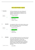 NSG 6420 WEEK 1 QUIZ / NSG6420 WEEK 1 QUIZ (LATEST 2021) | VERIFIED, 100 % CORRECT ANSWERS | SOUTH UNIVERSITY 