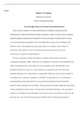 Mod  3  Paper  CBA  Psych.docx  CBA45  Module 3: Psychology Rasmussen University CBA45: General Psychology   Key principles that govern human and animal behavior  There are three categories of motivational theories: biological, psychosocial and biopsychos