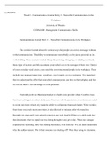 Wk2  Journal.docx    COMM/400  Week 2 - Communications Journal Entry 2 €“ Nonverbal Communications in the  Workplace   University of Phoenix  COMM/400 - Management Communication Skills  Communications Journal Entry 2 €“ Nonverbal Communications in the Wor