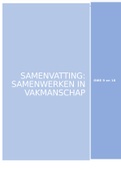 SIV Samenvatting OWE 9/10 - Samenwerken in vakmanschap - Inclusief voorbeeldvragen