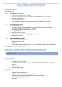 Summary Behavioral Neurosciences ( 2015FBDBMW)