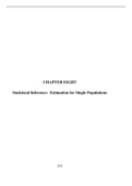 QM 520 - Chapter 8: Statistical Inference: Estimation for Single Populations. Questions and Answers.