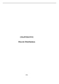 QM 520 - Chapter 5: Discrete Distributions. Questions and Answers.