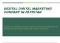 Dezital Complete Digital Marketing Services in Pakistan 2021