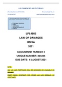 LPL4802 ASSIGNMENT 4 MEMO 2021 SUPER SEMESTER UNISA