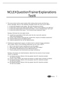 Exam (elaborations) MED SURG 2210 _ NCLEXTEST6WITHEXPLANATIONS 