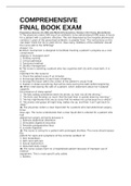 COMPREHENSIVE FINAL BOOK EXAM