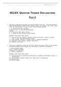 Exam (elaborations) MED SURG 2210 _ NCLEX TEST2 WITH EXPLANATIONS 