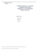 NURS 6512 Advance Assessment. (NURS6512) (answered) Assignment 1: Lab Assignment: Ethical Concerns / NURS 6512 Week 11: Ethical Concerns