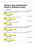 NURS 6551 Review Test Submission: Week 6 Midterm Exam GRADED A