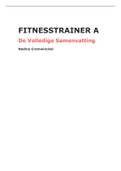 Samenvatting Fitnesstrainer A niveau 3 