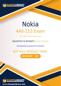 Nokia 4A0-113 Dumps - You Can Pass The 4A0-113 Exam On The First Try