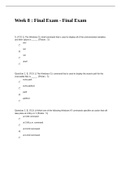 Comp230_Wk8 Final Exam with 100% solution