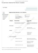 CHEM MISC Focused Exam Abdominal Pain subjective GRADED A+