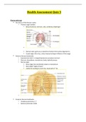 BIO 351 Health Assessment Quiz 3 (A GRADED) Study Guide | 100% Verified