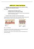 NURS 4313 - Patho Test Review.