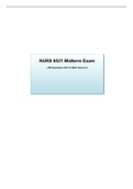 NURS 6531 MIDTERM EXAM (2 VERSIONS, 2020) / NURS6531 MIDTERM EXAM (2 VERSIONS, 2020) (100 Q & A IN EACH VERSION, ALL CORRECT ANSWER & RECEIVED SCORE 100%)