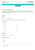 SOPHIA  MILESTONE 5 COLLEGE ALGEBRA WITH CORRECT ANSWERS.