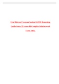 Case NRSG 3302 (NRSG3302) (NRSG 3302 (NRSG3302)) Fetal Distress/Cesarean Section RAPID Reasoning: Luella Jones, 25 years old Complete Solution week 5 case study.