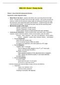 NSG 431- Exam 1 Study Guide.