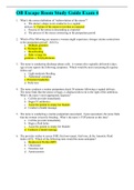 OB Escape Room Study Guide Exam 4 (answered) 2021/2022