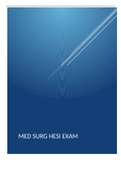 MED SURG HESI EXAM