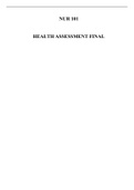 NUR 101: HEALTH ASSESSMENTFINAL GUIDE - HESI GUIDE 2021