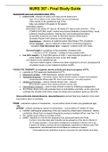 NURS 307 - Final Study Guide.