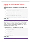 Business law unit 3 milestone Questions & Answers,100% CORRECT