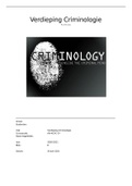 Verdieping Criminologie Portfolio 