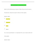 NSG 6420 WEEK 1, 5, 6, 7, 8, 10 KNOWLEDGE CHECK QUIZ / NSG6420 WEEK 1, 5, 6, 7, 8, 10  QUIZ (KNOWLEDGE CHECK) : SOUTH UNIVERSITY |LATEST-2021, 100% CORRECT Q & A|