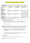 NR 293 Exam 3 Review Diabetes, CV Endo GI