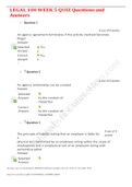 LEGAL 100 WEEK 5 QUIZ Questions and Answers,100% CORRECT