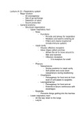 Lecture Chapter 23 - Respiratory system