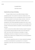 Draft  of  Final  Paper  CRJ  302.docx    CRJ302  Psychopathic Behavior Arizona State University   Hypothetical Research Design and Methodology  This paper will address the study of early childhood development resulting in psychopathic personality. This i